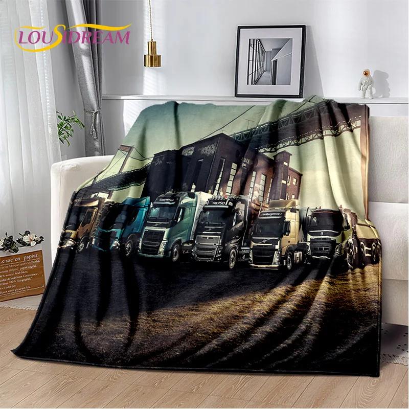 MAN Truck Lorry 3D Printing Soft Flannel Blankets,Throw Blanket Comfortable Blanket for Picnic Beds Sofa Home Bedroom Gifts kids