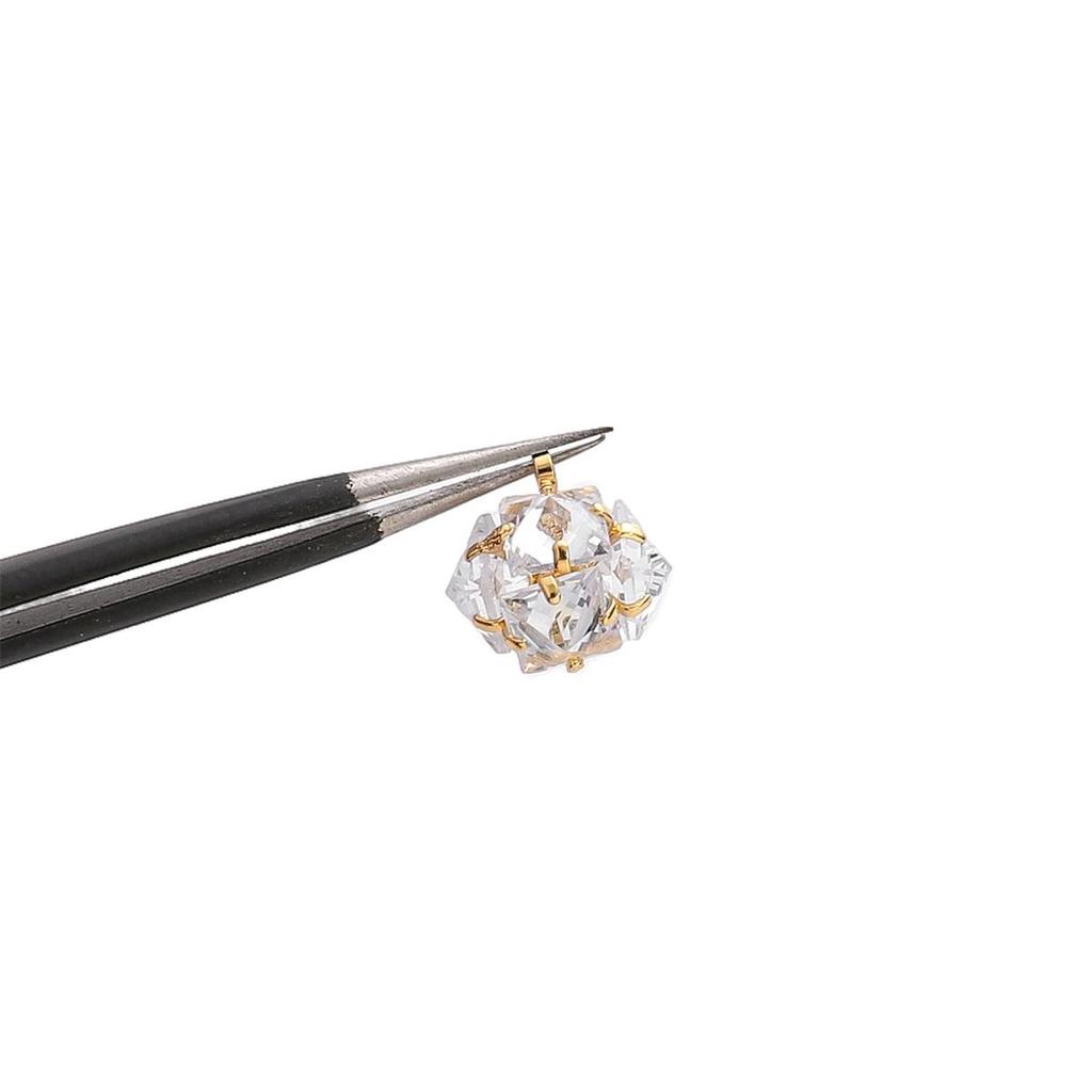 Медь циркон квадратная геометрия подвески для DIY ожерелье серьги DIY ювелирных изделий фурнитура