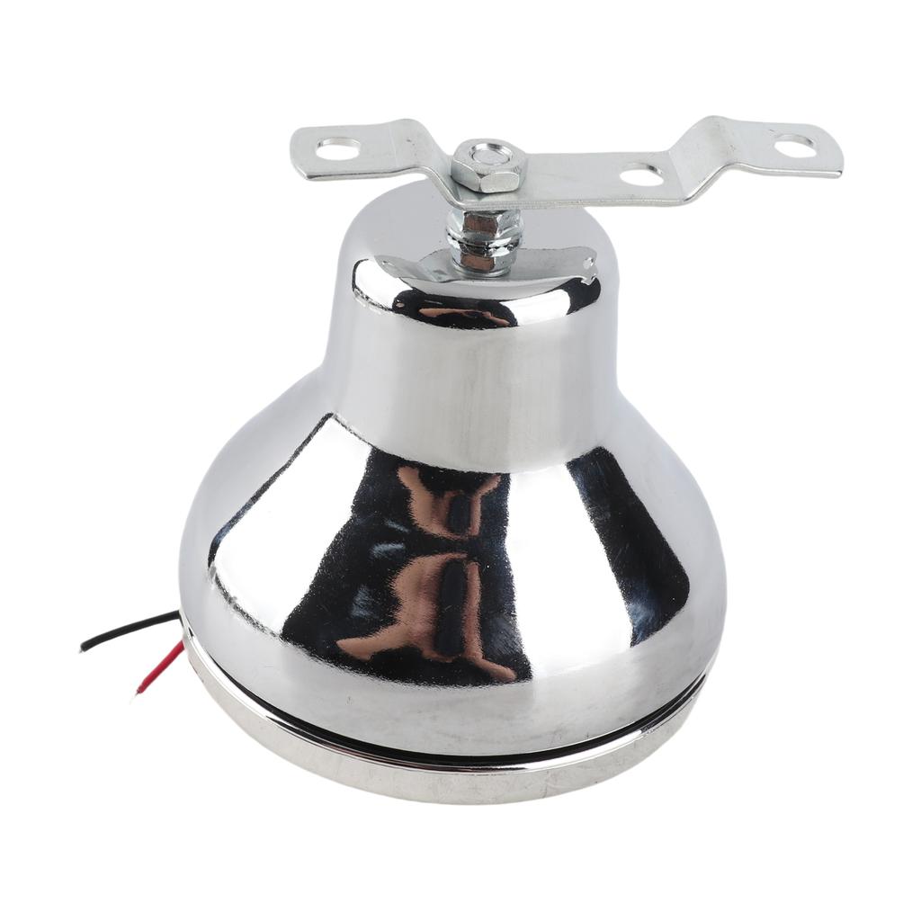 12 V 110dB Electric Bell Loud Safety Alarm Horn Internal Strike Stainless Steel Emergency Alarm Bell for Car Vehicle