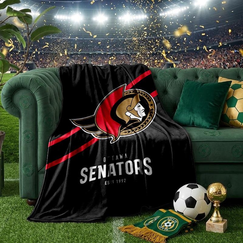 Senators Heritage Throws Blanket Flannel Blankets Plush for Couch Bed Gifts for Men Women Travel picnic blanket Christmas fan gifts
