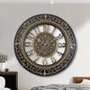 European Creative 12 Inch Wall Clock Living Room Bedroom Round Wall Clock Clock Office Plastic Wall Clock