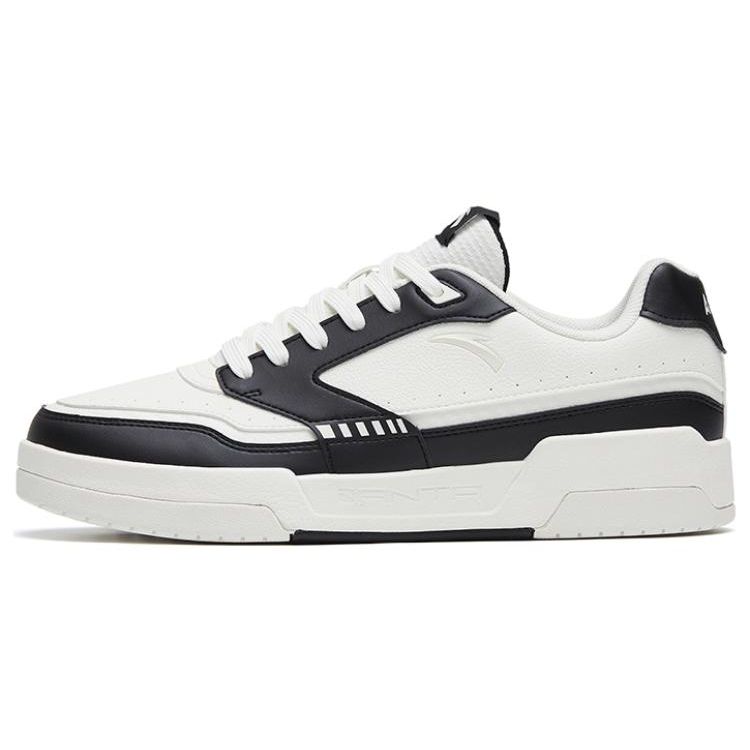 Anta Нескользящие амортизирующие прочные низкие кроссовки для скейтбординга мужские кроссовки цвета слоновой кости и белого цвета, черные 912318062-3