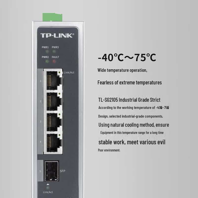 TP-LINK TL-SG2105 Industrial 5-Port Gigabit Layer 2 Managed Switch
