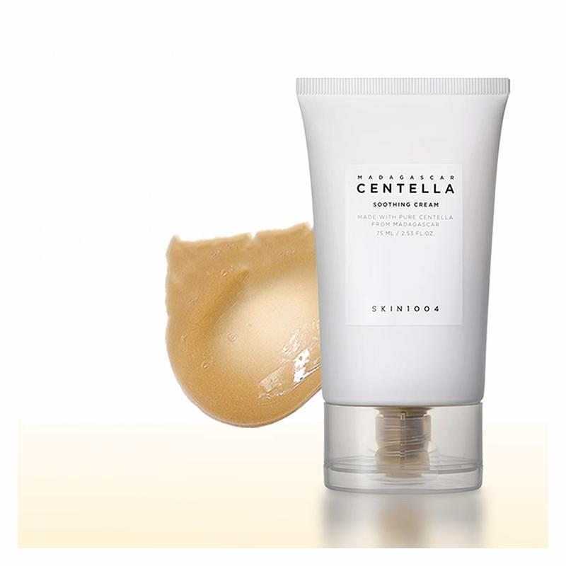 Skin1004 Набор по уходу за кожей Centella 3 шт., 55 мл ампула + 70 шт. успокаивающих ватных дисков + 75 мл увлажняющий крем, успокаивающий восстанавливающий набор для лица