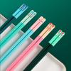 5Pairs Reusable Five-Color Dining Chopsticks Sushi Food Multi Color Chop Sticks Household Tableware Utensils
