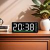 Цифровой светодиодный будильник с датой, температурой, яркостью, регулировкой, электронные часы, детские, прикроватные, бесшумные, с функцией повтора сигнала, 12/24 ч, питание от USB