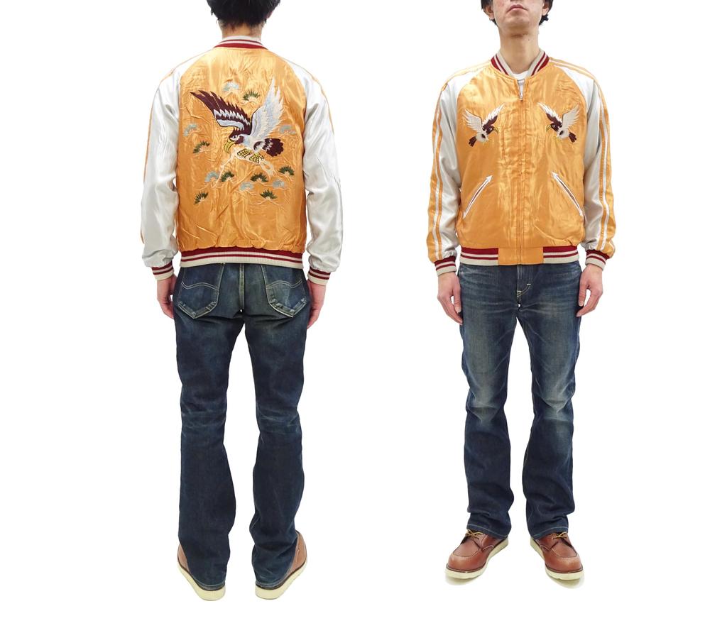 Tailor Toyo Sukajan TT15682 Hakuryu x Eagle Reversible Souvenir Jacket 119 (Tailor Toyo) Men's TT15682-119 (JP, Alphabet, 3L, Black)
