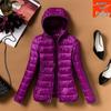 Женская легкая приталенная куртка-пуховик с капюшоном 2023 - Короткая, модная, большого размера, осенне-зимняя верхняя одежда
