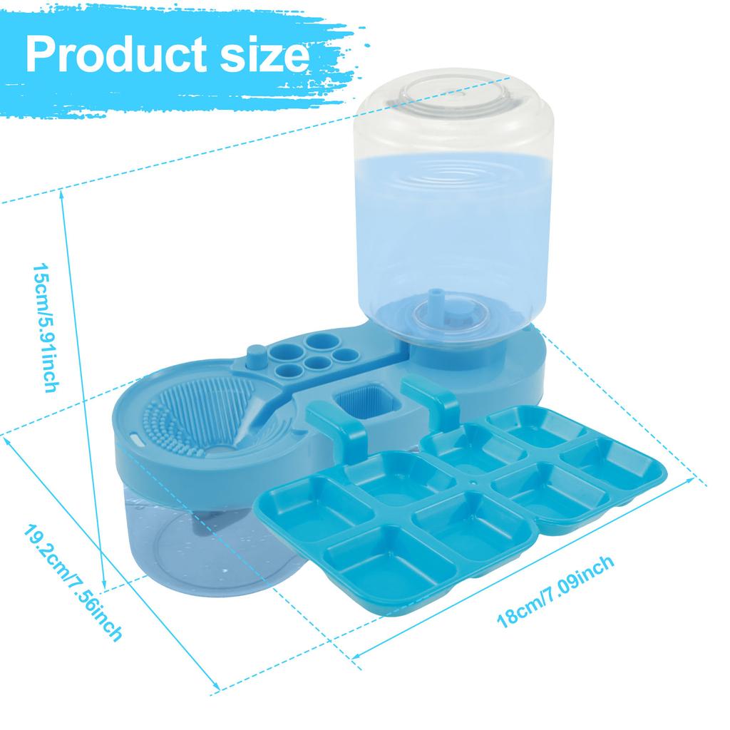 Кисть для мытья с кнопкой слива Автоматическая циркуляция воды Акварельная ручка Чистящее ведро Инструмент для чистки художественных кистей