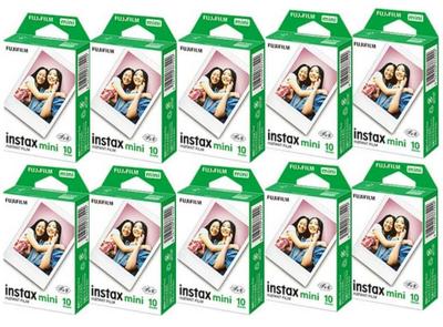 Fujifilm Instax Mini Мгновенная цветная пленка 10 упаковок, (100 листов)