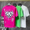 8553 2025 Summer New High Quality Cotton Round Neck Loose Large Size Men's and Women's T-shirt Couple T-shirt