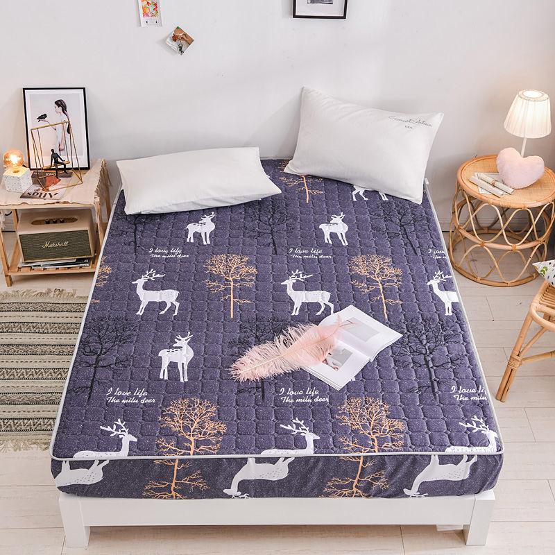 Водонепроницаемый наматрасник, толстая стеганая простыня, модное постельное белье с принтом, королева, король, нескользящая простыня, пылезащитный чехол