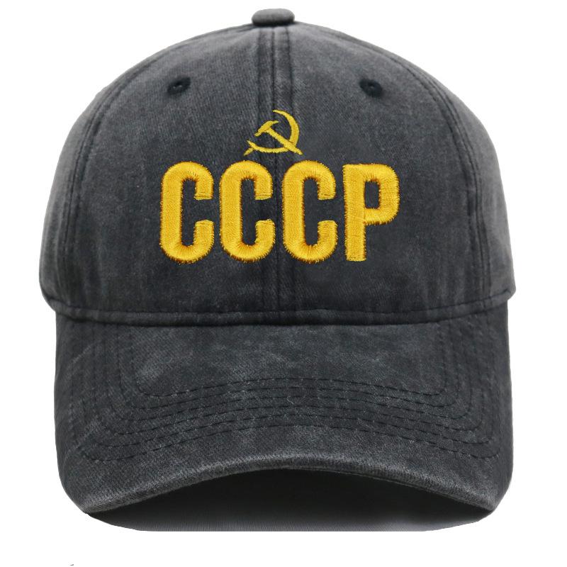 """ CCCP СССР Русский Горячая Распродажа Стиль Бейсболка Унисекс Черный Красный Хлопок Snapback Кепка С Вышивкой Высокое Качество Garros Папина Кепка"""