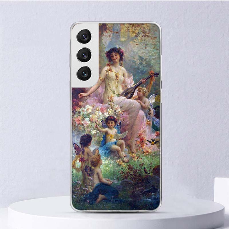 Чехол Soft Case с рисунком в стиле Ренессанс для Samsung Galaxy M12 M21 M30S M31 M32 M51 M52 Чехол для телефона Note 8 9 10 + 20 Ultra J4 J6 Plus J8