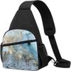 AL1542 Marble Sling Bag Crossbody Backpack Chest Pack for Men Women, Adjustable Left and Right Shoulders Hiking Casual Daypack