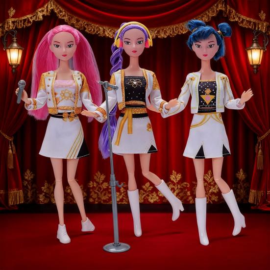 3 шт. K-pop Модная кукла с 9 подвижными суставами Динамичная кукла для позирования Коллекционная фигурка с уникальным стилем