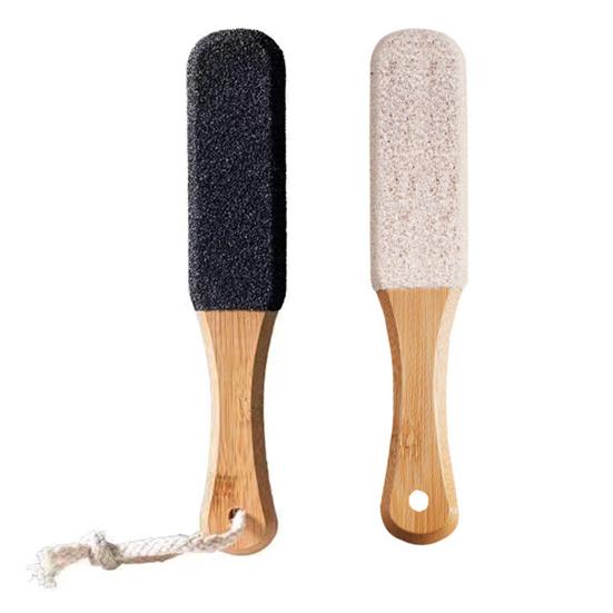 Деревянная пилка для ног, средство для удаления мозолей, двухсторонняя шлифовальная машинка для ног, эргономичная ручка, скребок для ног, уход за ногами и отшелушивающее средство для ног, рашпиль для ног