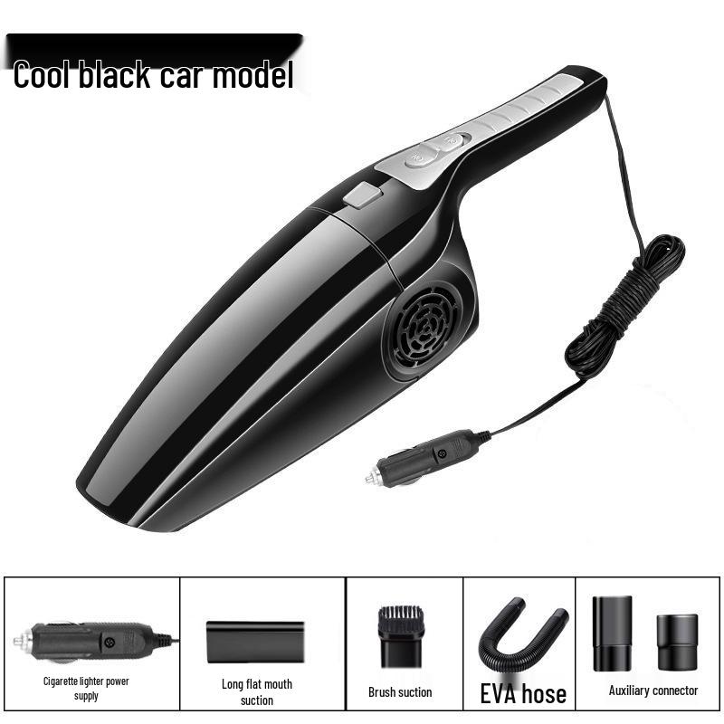 Высокомощный автомобильный пылесос 120 Вт - Для влажной и сухой уборки с сильным всасыванием и HEPA-фильтром