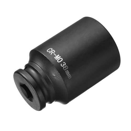 uxcell 1/2 Inch Drive 38mm Metric Chrome Molybdenum Alloy Steel Spindle Axle Nut Impact Socket