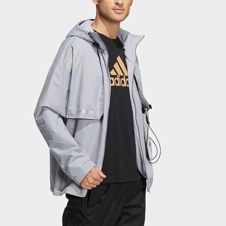 adidas Сотрудничество Трансформеров, Год Тигра, ограниченная серия TF Куртка 22, однотонная спортивная куртка с капюшоном, мужская куртка серого цвета HM7465