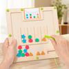 Wooden Shape Pairing Maze, Montessori Early Education Toys, Magnetic Shaped Walking Matching Game, Cognitive Colors And Shapes