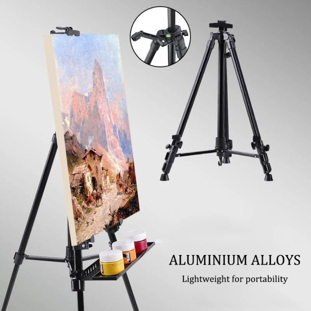 Adjustable Colored Aluminium Easel Painting & Sketch Painting Easel Shelf  Artist