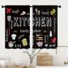 Farmhouse Kitchen Drapes Country Style Rustic Style Fork Knife Retro Window Treatment For Kitchen Bedroom Cafe Living Room Home Dec