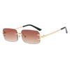 Frameless Sunglasses Small Frame Fashion Trimmed Sunglasses Spice Girl Same Sunscreen Sunglasses Women
