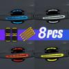 8Pcs/Set Self-Adhesive Car Door Guard Reflective Door Handle Protective Film  Driving Safety