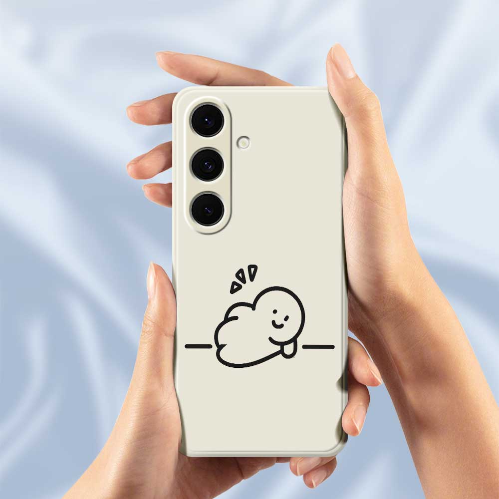 For Samsung Galaxy S25+ Case Stick Figure Pattern Printing Straight Edge TPU Phone Back Cover