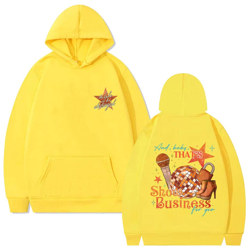 Жизнь Шоугёрл Графическое Худи Мужское Женское Модное Оверсайз Уличная Одежда Унисекс Повседневное Флисовое Хлопковое Худи Пуловер