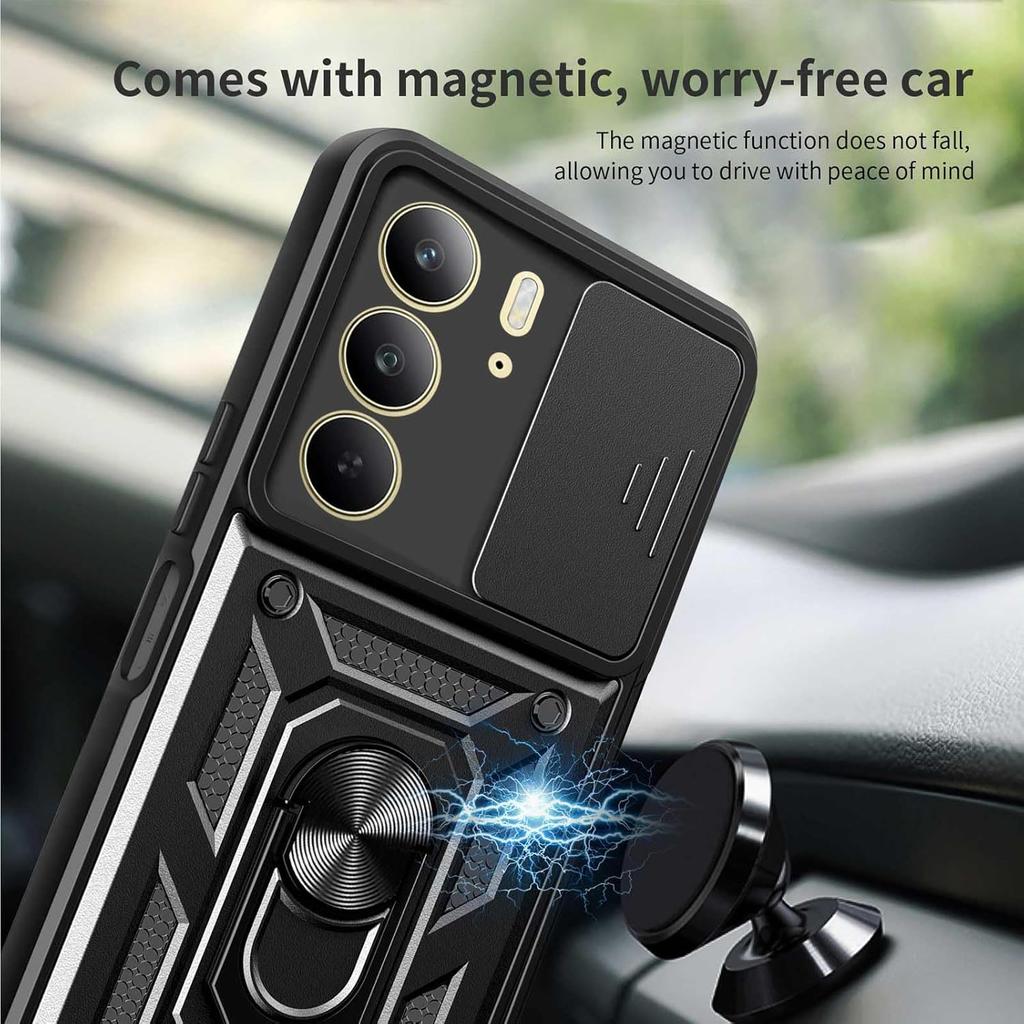 Armor Case For Realme C75 4G Cover Lens Protection With Ring Magnetic Holder Coque Fundas
