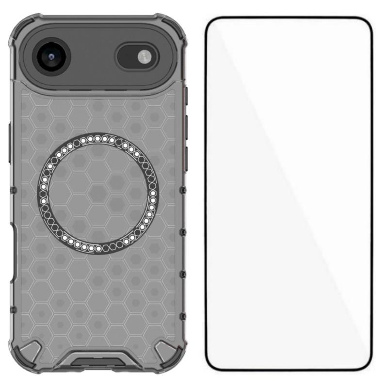 For iPhone 17 Air Case Compatible with MagSafe WANLONFENG FC Series TPU+PC Phone Cover with Tempered Glass