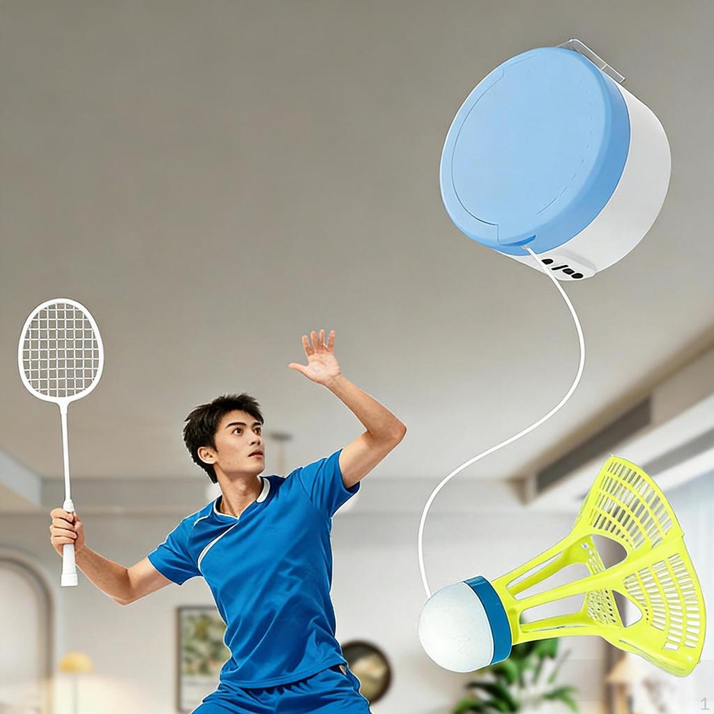 Badminton Train Self Practice Aid Adjustable Remote Control Study for Office, Home,