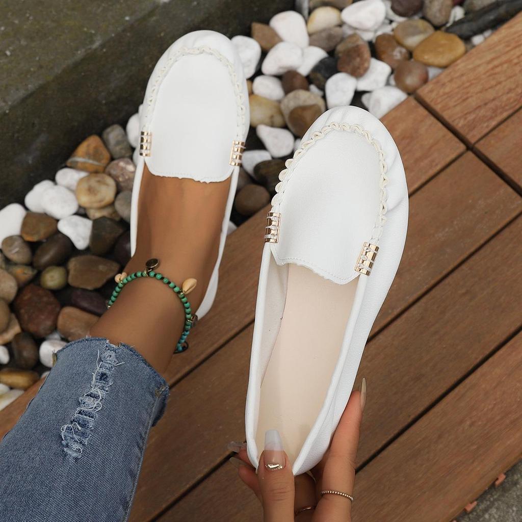 2024 Large-Size Women's Denim Toe Slip-On Shoes with European and American Style