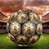 Steampunk Lizard Emblem Round Football Size 5 Adult Ball Suitable for Training Matches and Outdoor Team.