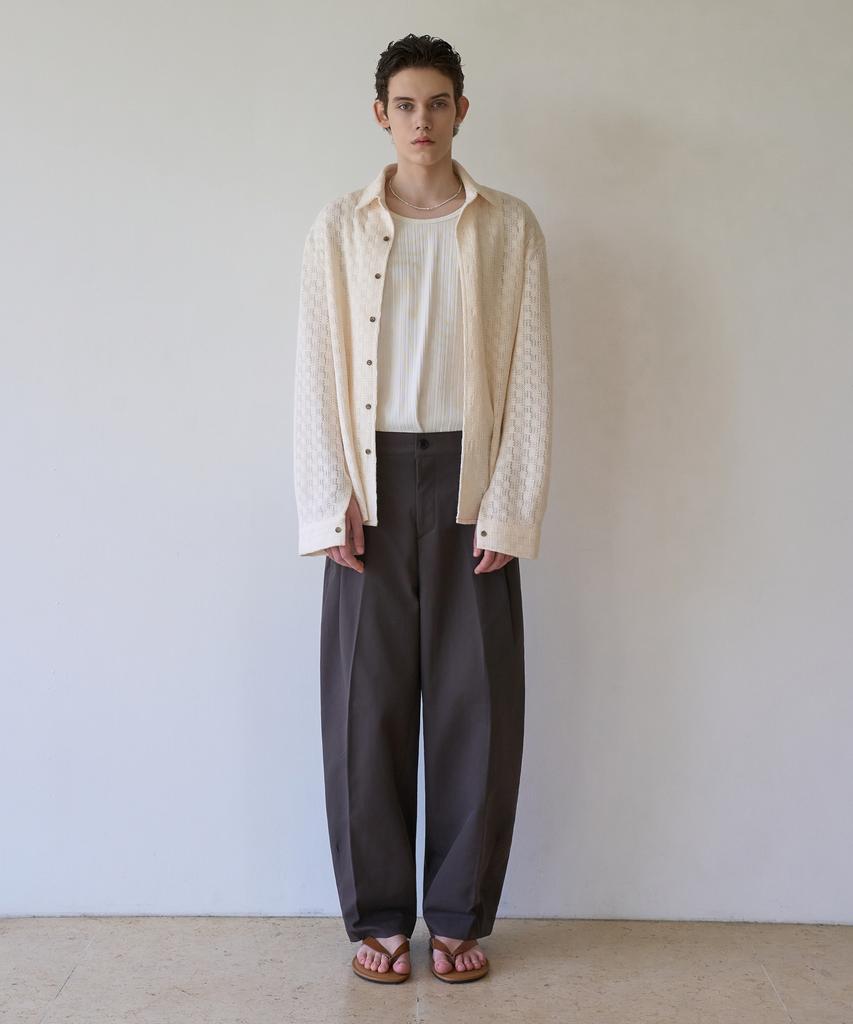 TRIP LE SENS Heirloom Crochet Shirt_Cream Ivory