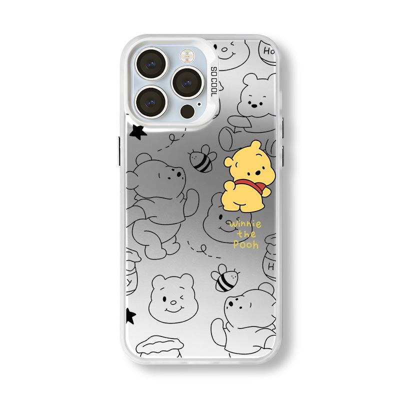 Lotso Bear iPhone Case - Compatible with iPhone 12 Pro Max to iPhone 17, Silver, 15 Colors Available