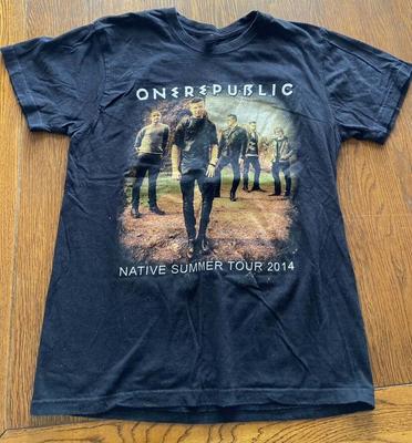 Ретро Футболка OneRepublic Тур 2014 с коротким рукавом, унисекс, все размеры