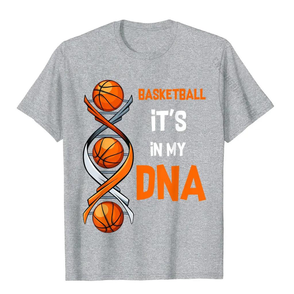 Basketball It's In My DNA Funny Player Team Sport T-Shirt Tshirts Tops Tees For Men Fitted Cotton Summer T Shirt Streetwear