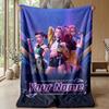 Custom Text Flannel Throw Blanket, Lightweight Cozy Bed Sofa BlanketKpop Demon Hunters