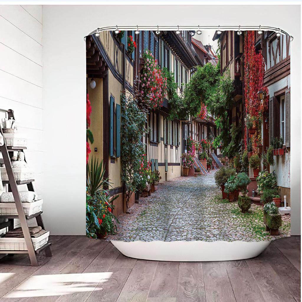 JINRUN Bathroom Thickened Waterproof Curtain Mildew Proof Shower Curtain Shower Partition Curtain Shower Curtain Bathroom Curtain Free Perforation