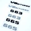 2017 Плоские буквы G63 G65 V8 Biturbo V12 Biturbo Шильдик для Mercedes Benz W463 Наклейка с логотипом на крыло и багажник автомобиля