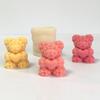 3D Rose Bear Mold Teddy Bear Candle Making Mold Flexible Silicone Casting Mold for DIY Handmade Soaps Candles Epoxy Resin Plaster Crafts