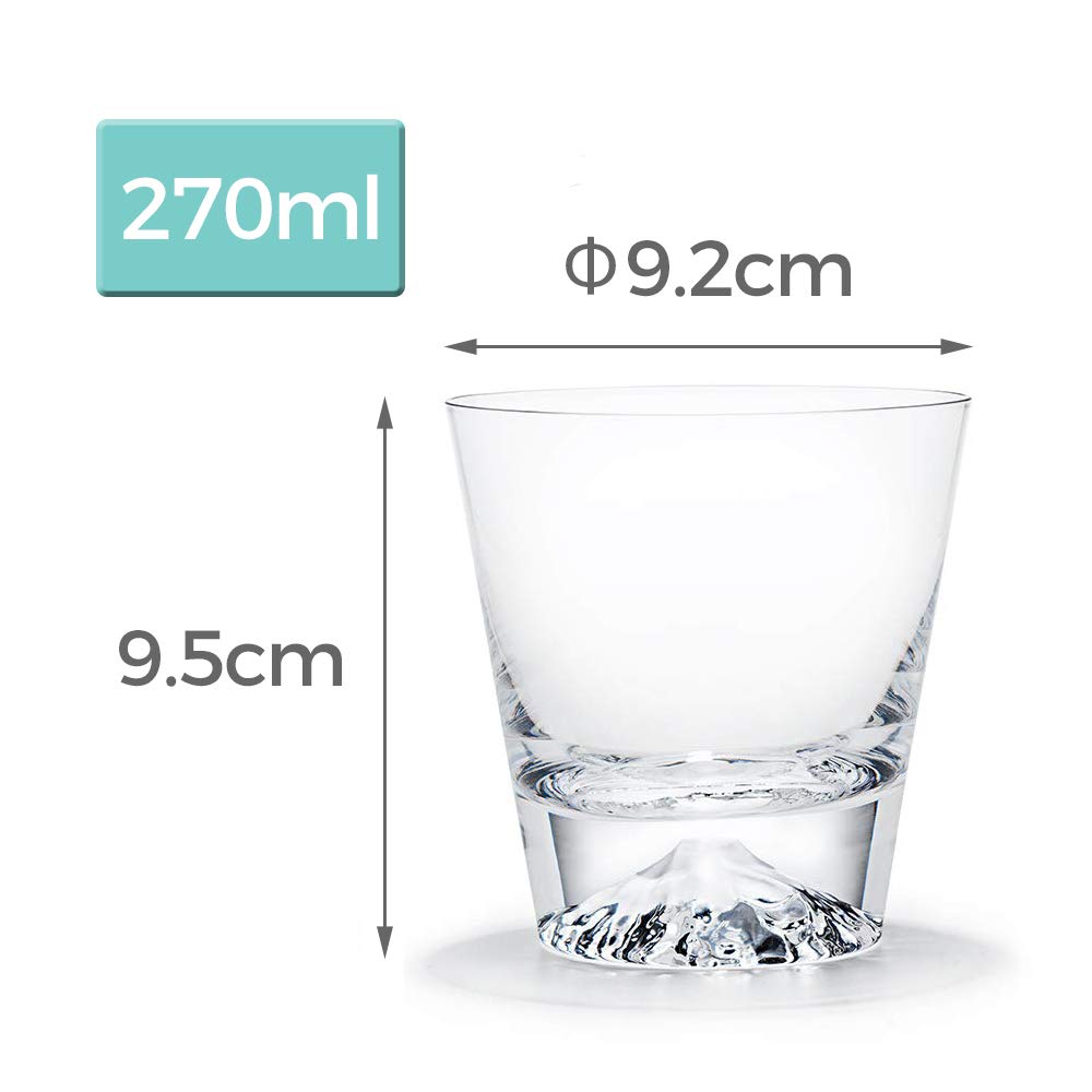Tajima Glass Fuji Rocks Glass Подарочная упаковка 270 мл День День Шестидесятилетие Подарок Подарок Mt. Отцовский Материнский TG15-015-R