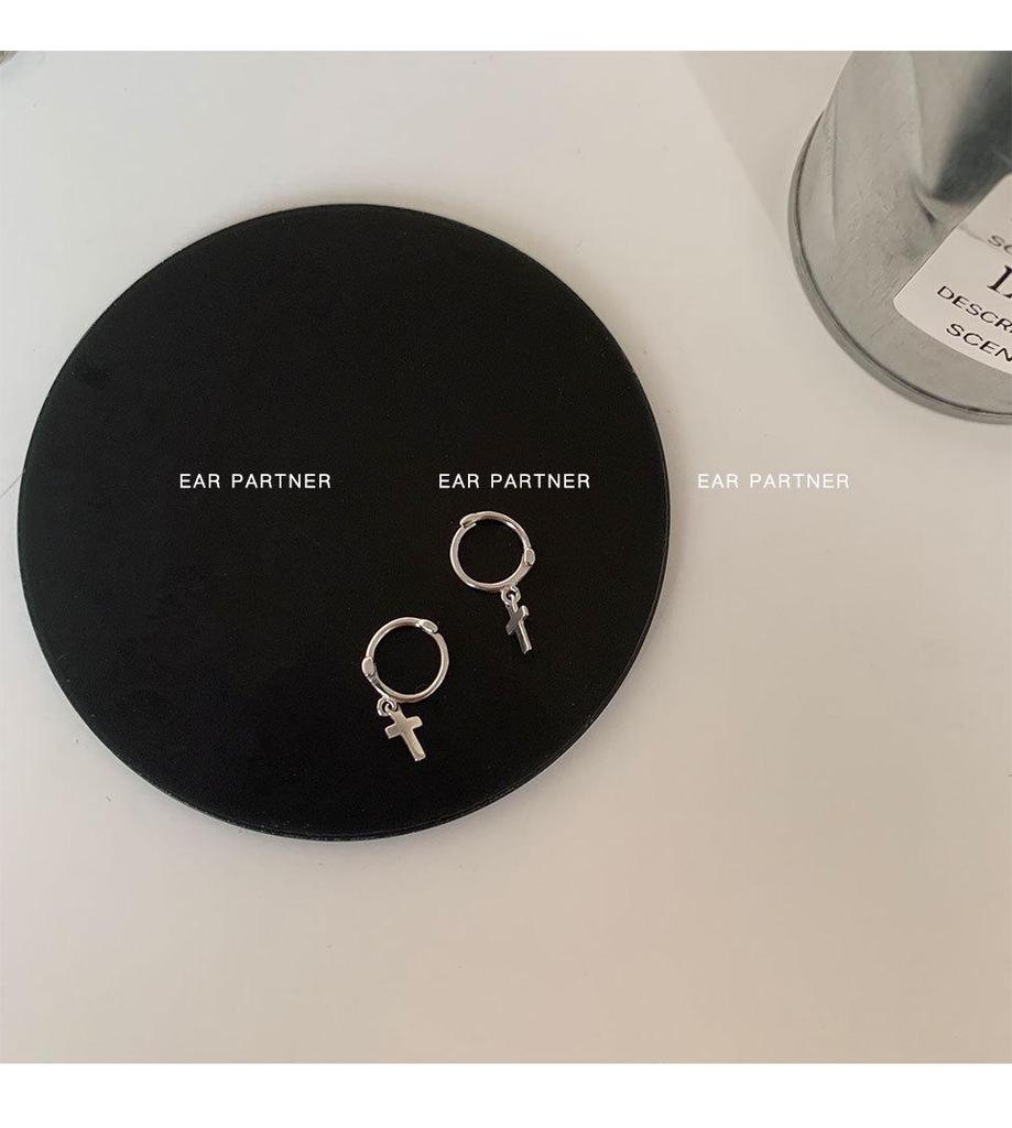 Серьги со звездой и крестом из стерлингового серебра 925 пробы: Элегантный и универсальный стиль Гонконга