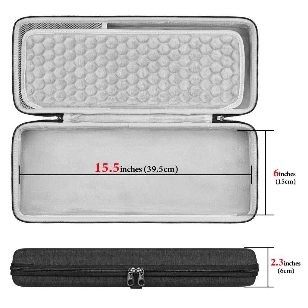 Geekria Keyboard 100 Key Computer Hard Shell Travel Carrying Compatible with AULA EPOMAKER TH98 Keychron K4 90%-96% Case, Bag, F99, 96%, K4/ Pro/ V5/