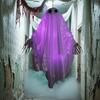 Halloween Decoration Realistic 5 FT Hanging Swing Ghost Decor with String Lights Spooky Cute Ghosts for Front Porch Yard