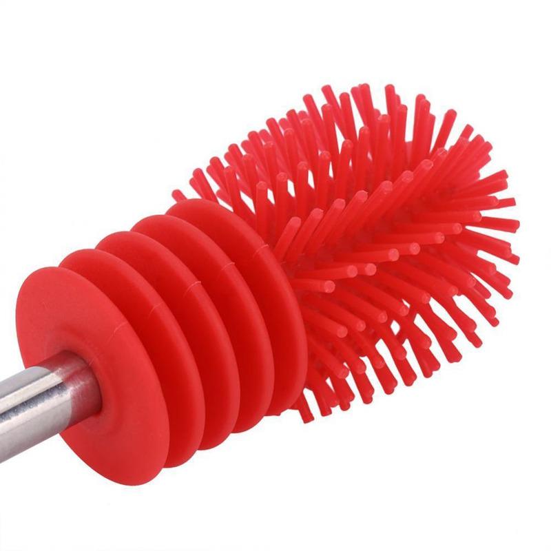 Кухонная щетка для бутылок, чашка, чистящее силиконовое чистящее средство для мытья, чистящая щетка для бутылок с ручкой