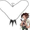 Аниме SHAMAN KING Yoh Asakura Косплей Ожерелье Унисекс Сплав Колье Панк Хип-поп Шило Подвеска Ювелирные Изделия Готический Аксессуар Реквизит Подарки